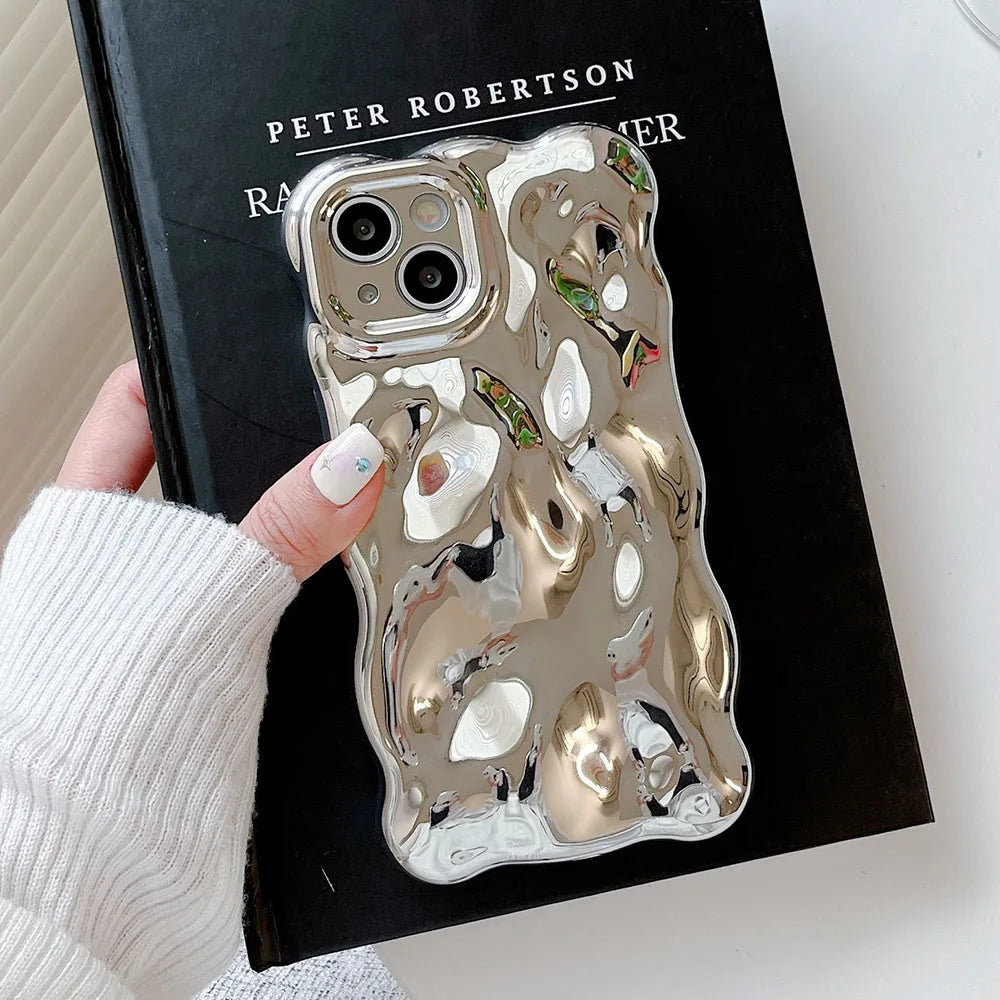 Luxury Electroplated 3D Meteorite Pattern Phone Case