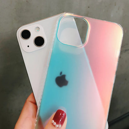 Fashion Matte Aurora Laser Gradient Phone Case