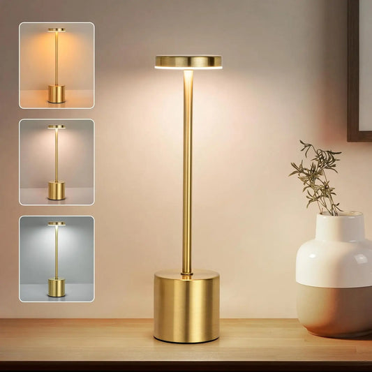 Simple LED Rechargeable Touch Metal Table Lamp