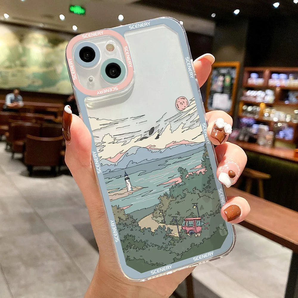 Anime Scenery Sunset Phone Case