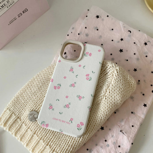 Flower Soft Leather Phone Case