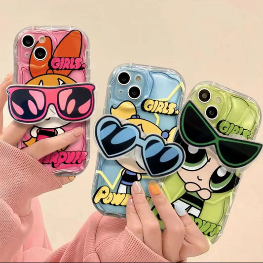 The Powerpuff Girls Glasses Stand Phone Case