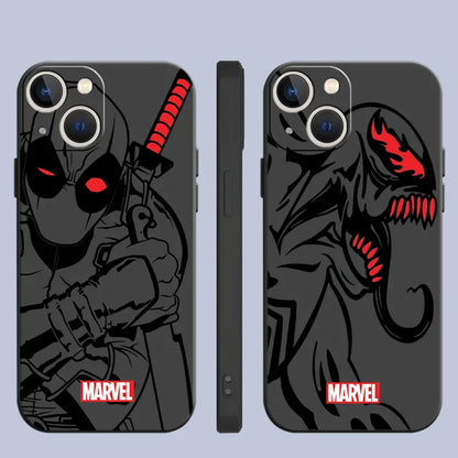 Spider Man Iron Man Venom Art Phone Case