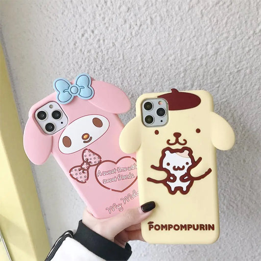 Cartoon Sanrio My Melody Cinnamoroll Soft Silicone Phone Case