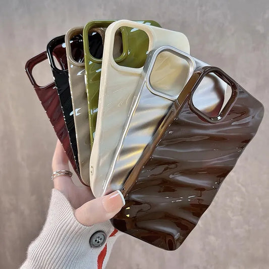 Wave Satin Ruffle Pattern Phone Case