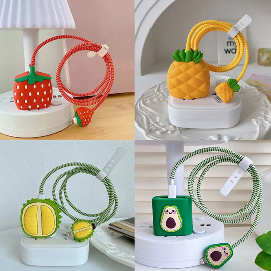 Strawberry Pineapple Avocado 3D Charger IPhone