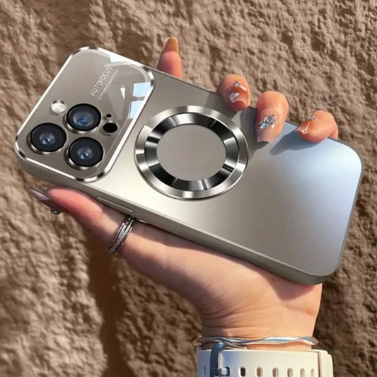 Titanium Metallic Color Magnetic Phone Case