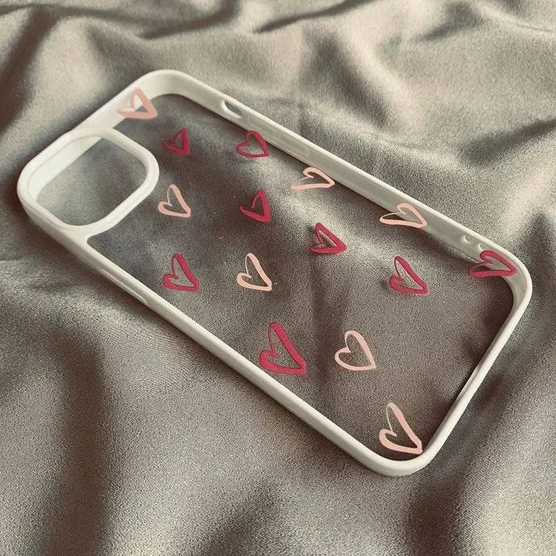 Cute Pink Love Heart Phone Case