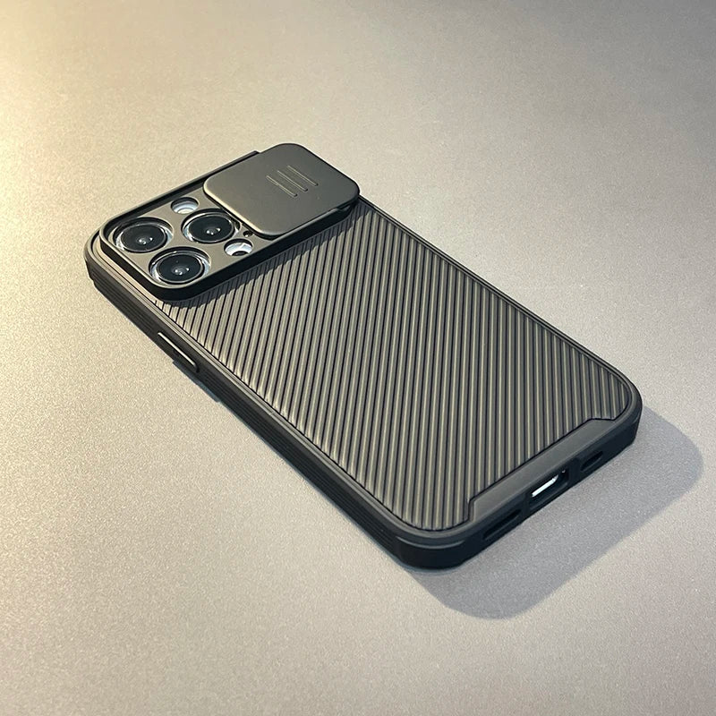 Slide Camera Lens Protection Magnetic Phone Case