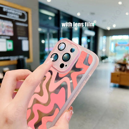 Stripe Pattern Clear Phone Case