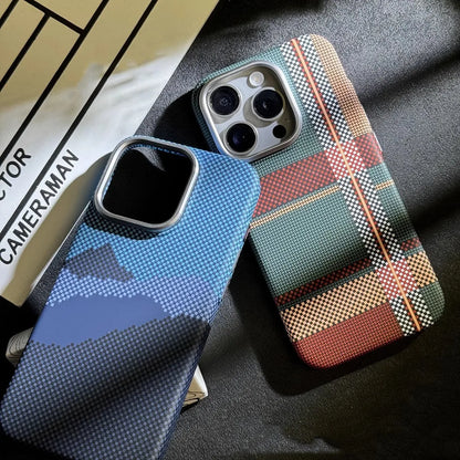 Magnetic Kevlar Carbon Fiber Pattern Phone Case