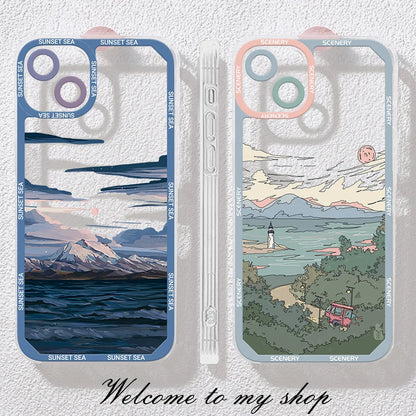 Anime Scenery Sunset Phone Case