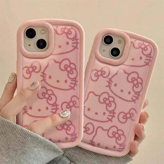 Hello Kitty Ins Pink Girl Line KT Phone Case