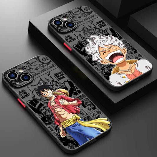 Anime One Piece Luffy Frosted Translucent Phone Case